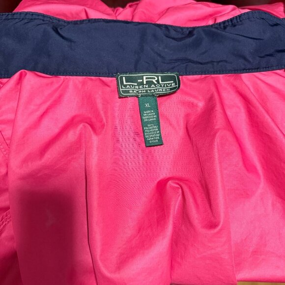 Ralph Lauren Active Windbreaker Jacket XL Pink Lightweight Nylon Coat - Picture 4 of 11